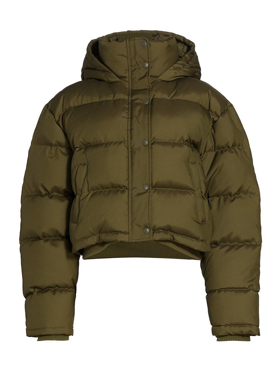 Womens Cropped Down Puffer Jacket Product Image