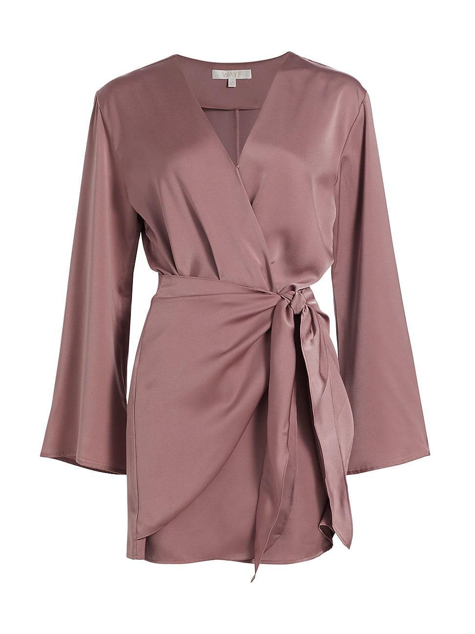 Womens Sally Satin Wrap Dress Product Image