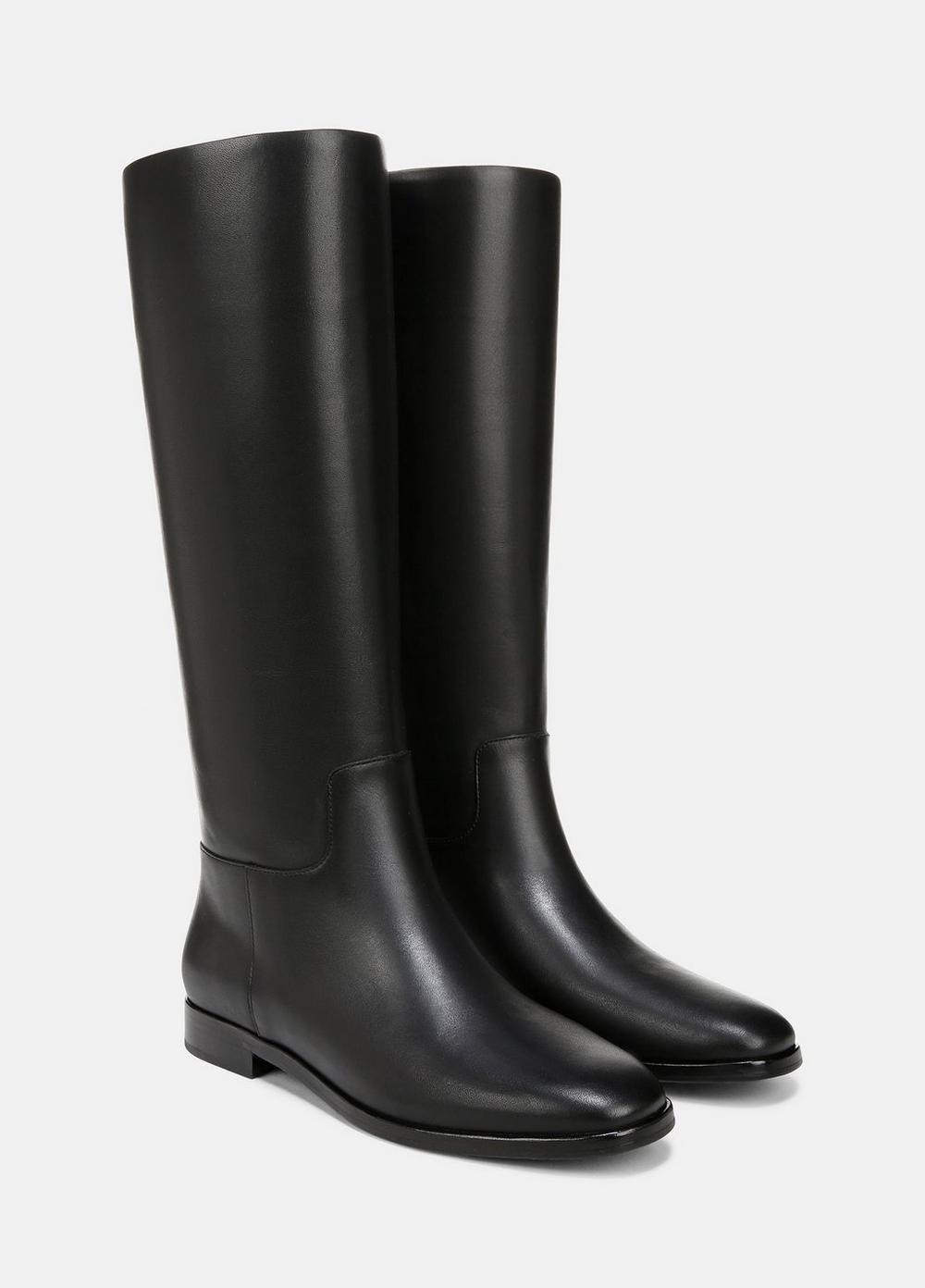 Womens Margaret Leather Riding Boot, Black, Size 9.5 Vince Product Image