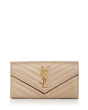 Womens Cassandre Matelasse Large Flap Wallet in Grain De Poudre Embossed Leather Product Image