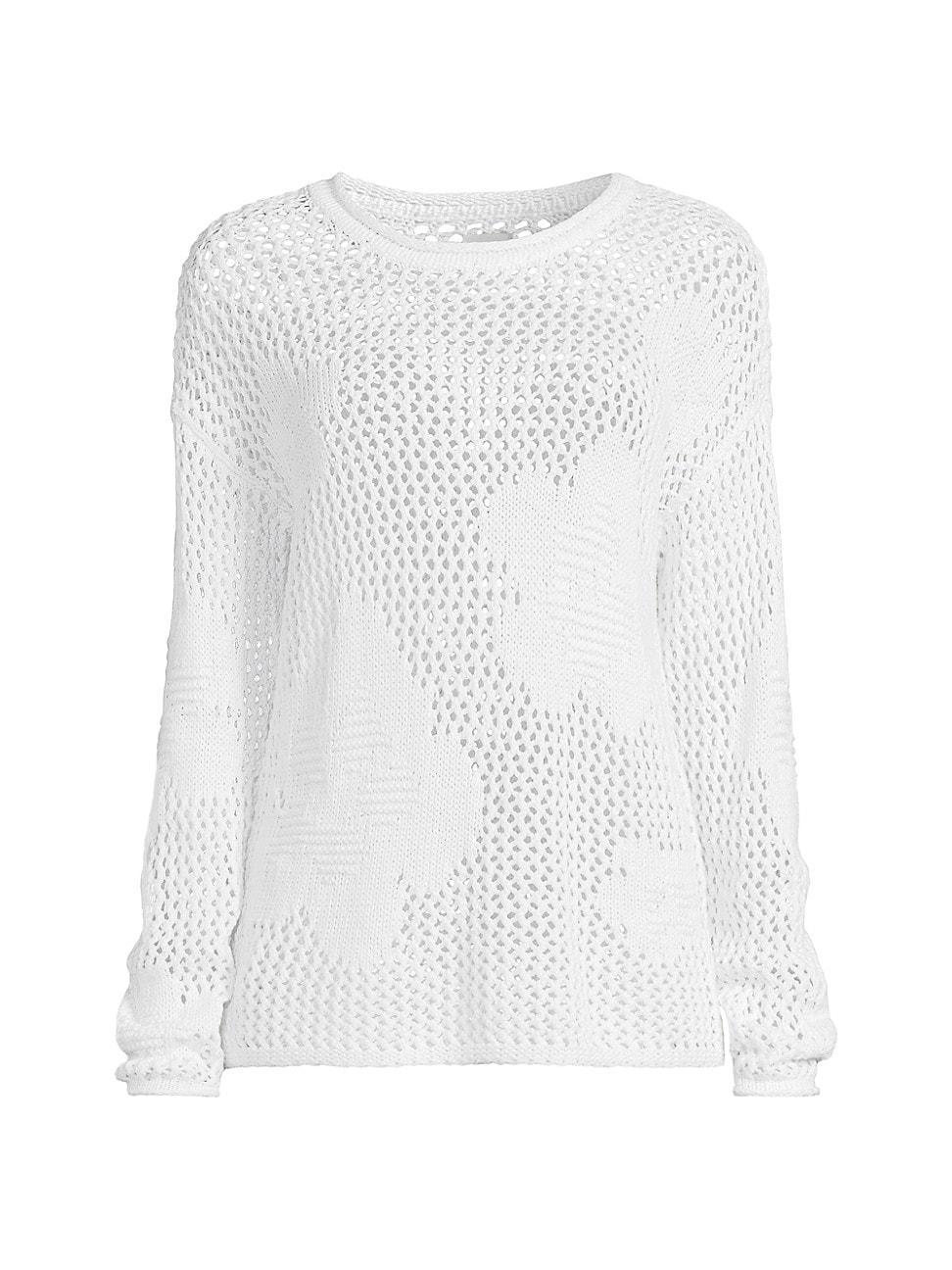 Womens Crochet Bloom Sweater Product Image