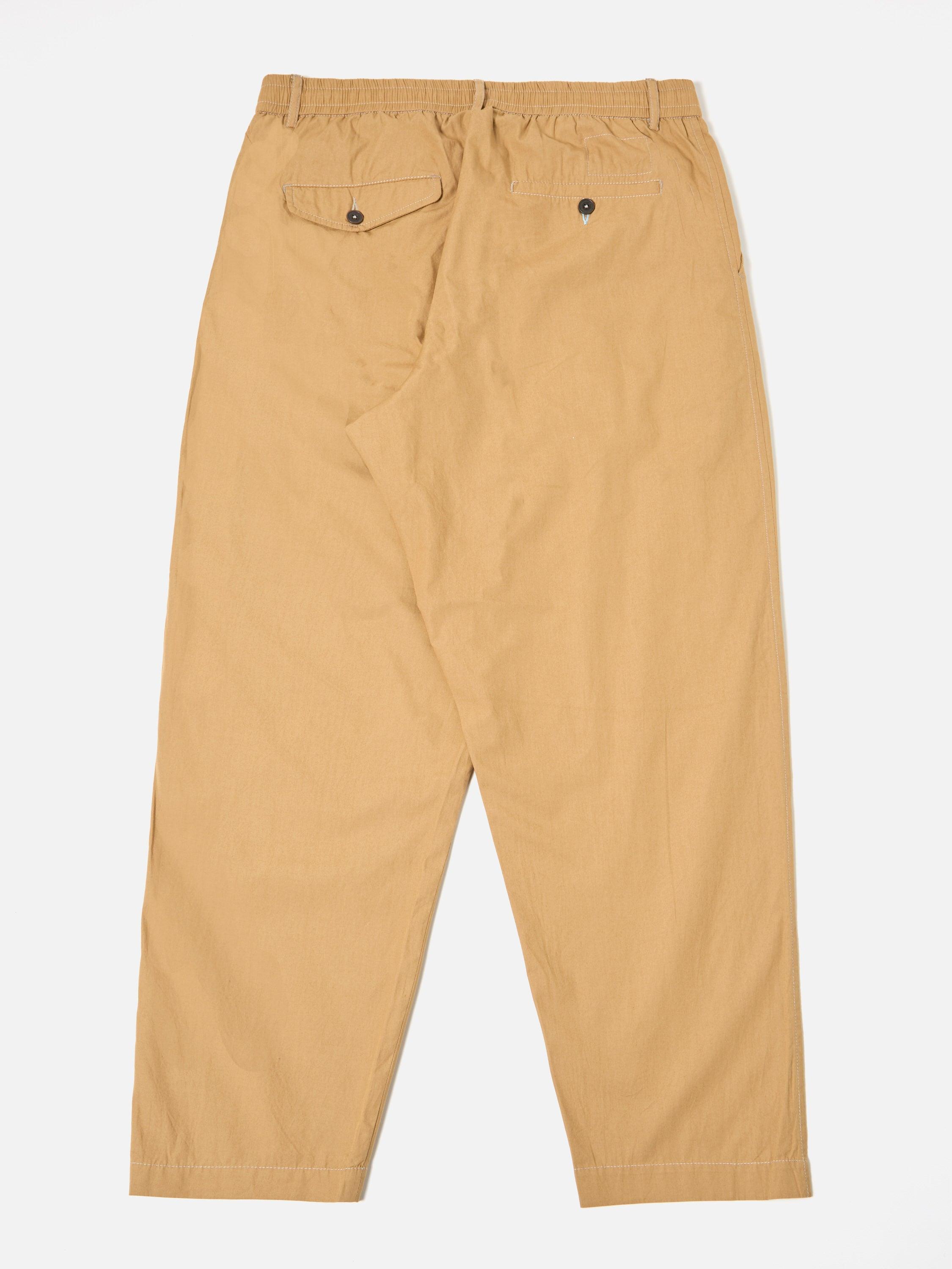 Universal Works Pleated Track Pant in Sand Broad Cloth Product Image