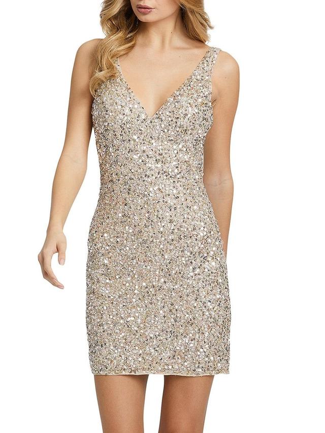 Womens Sequined Sheath Minidress Product Image