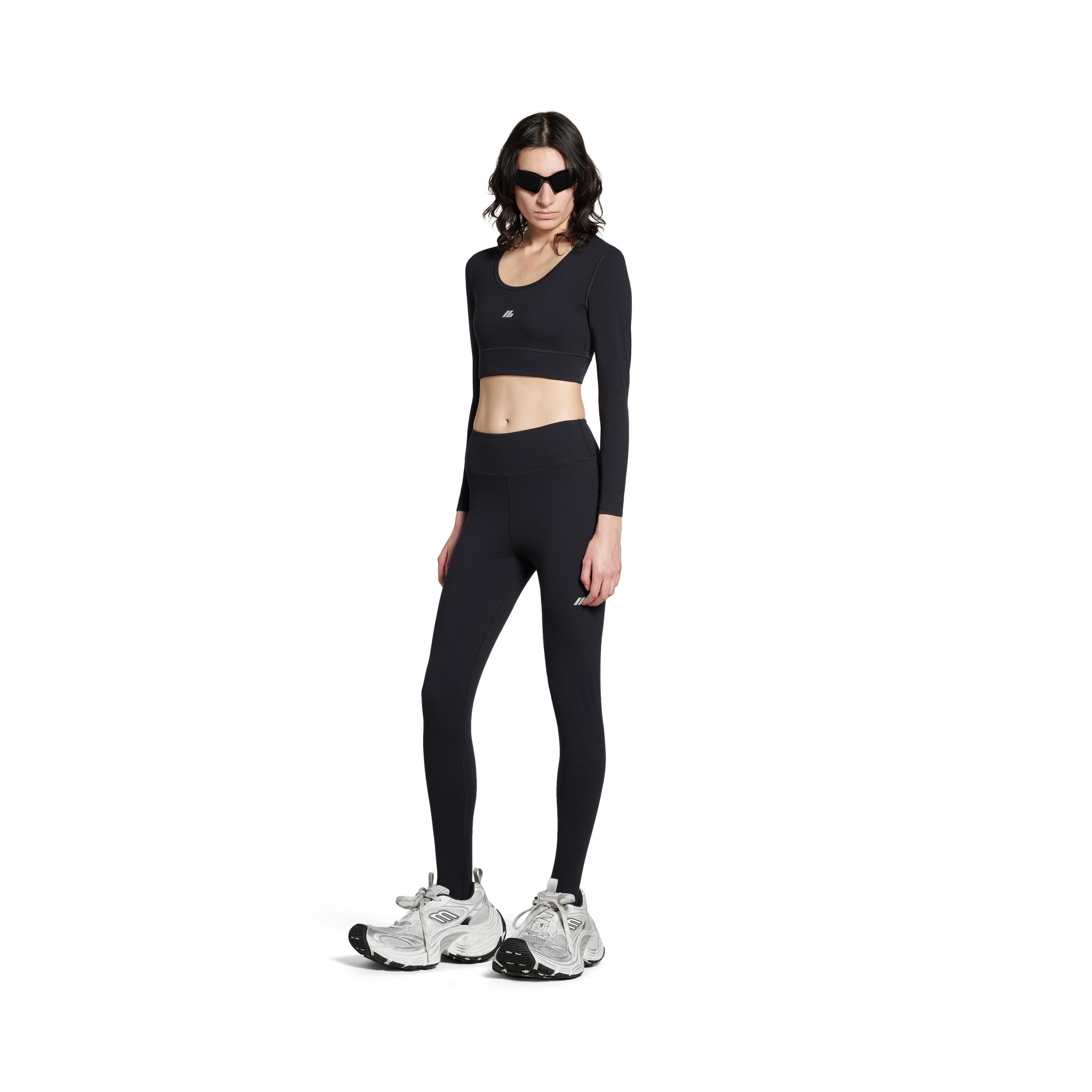 Women's Activewear Long Sleeve Sports Bra in Black Product Image