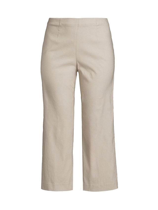 Womens Stretch Wide-Leg Crop Pants Product Image