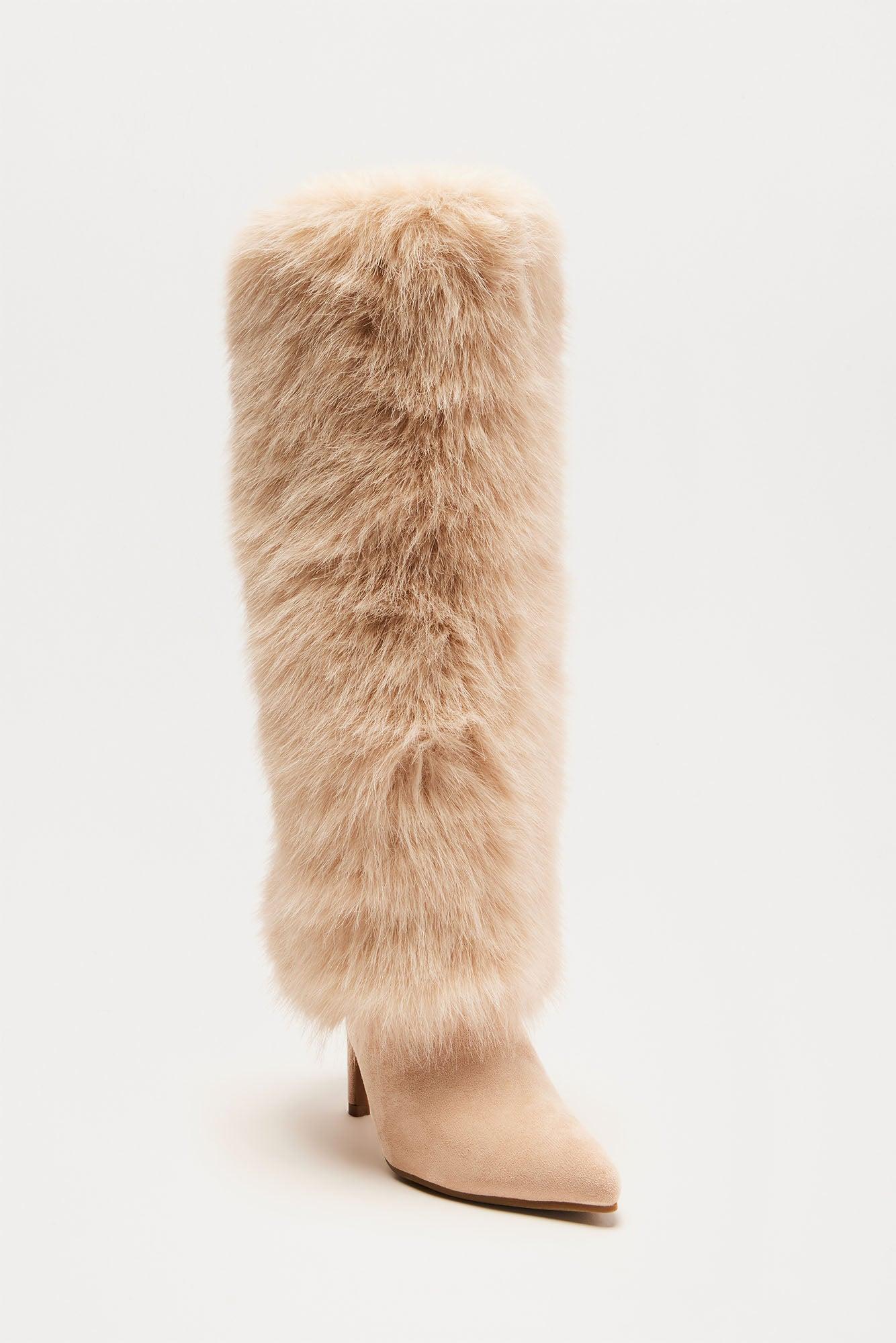 Go All Out Knee High Boots - Cream Product Image