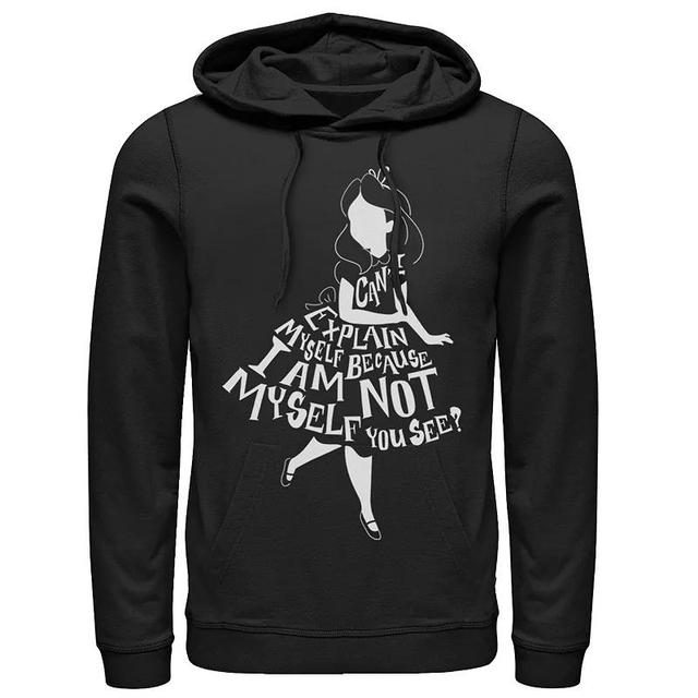 Disneys Alice In Wonderland I Cant Explain Myself Text Fill Mens Hoodie Product Image