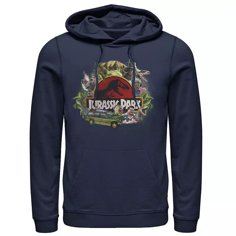 Mens Jurassic Park Character Collage Logo Hoodie Product Image