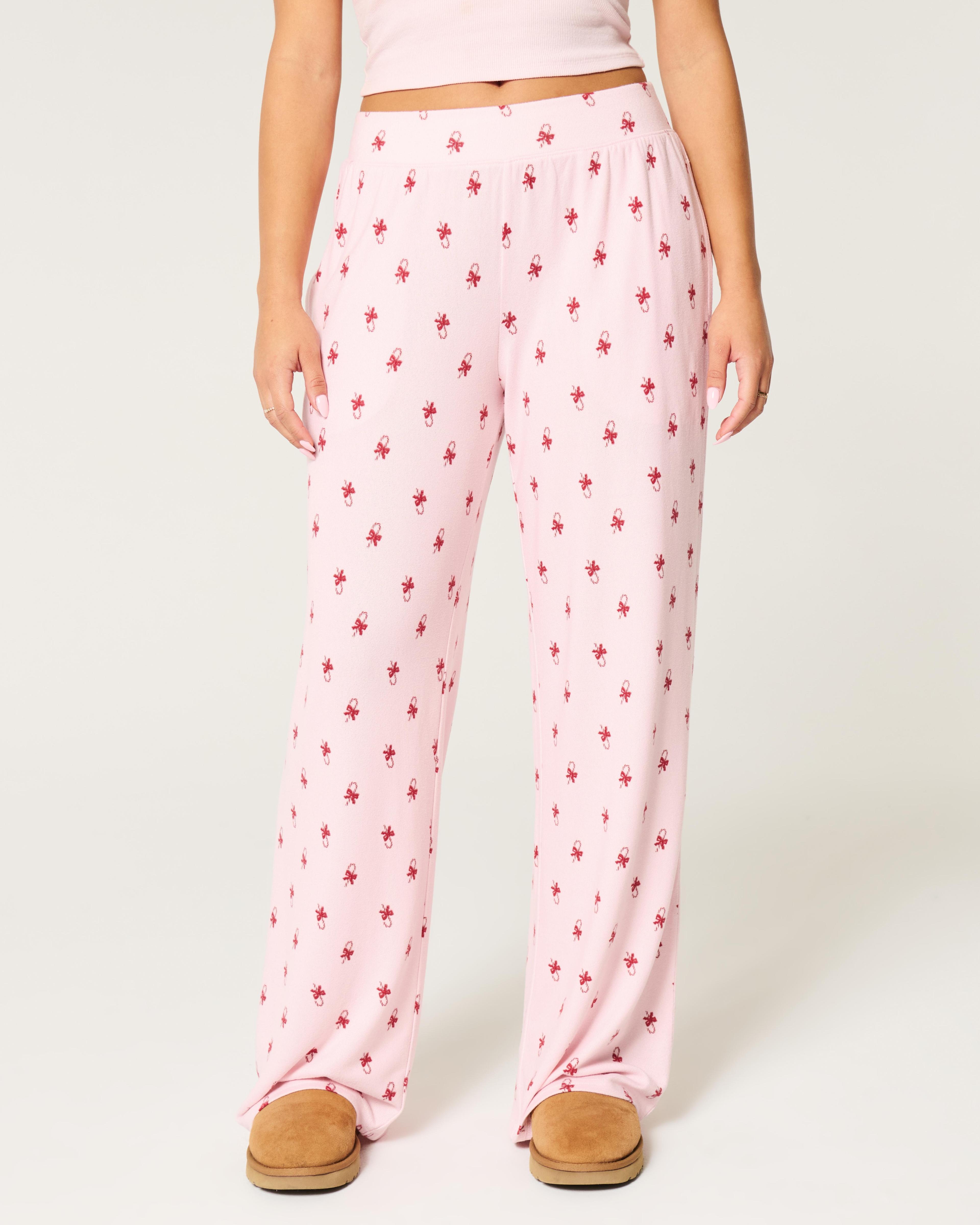 Cozy Wide-Leg Pajama Pants Product Image