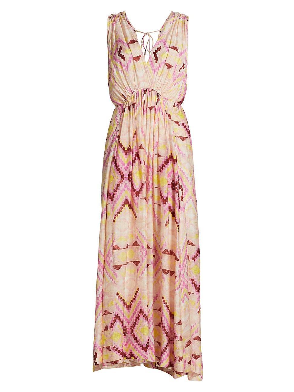 Womens Cramer Maren Printed Voile Tie-Waist Midi-Dress Product Image