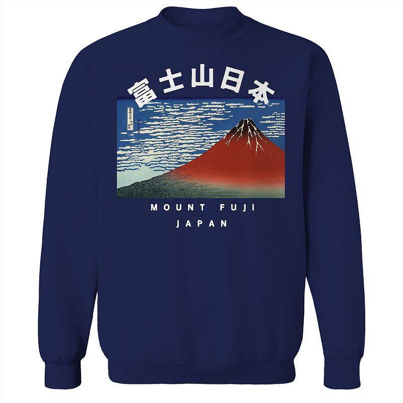 Mens Mount Fuji Fleece Sweatshirt Blue Product Image