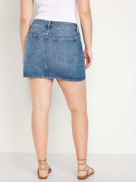 Mid-Rise OG Jean Mini Skirt Product Image