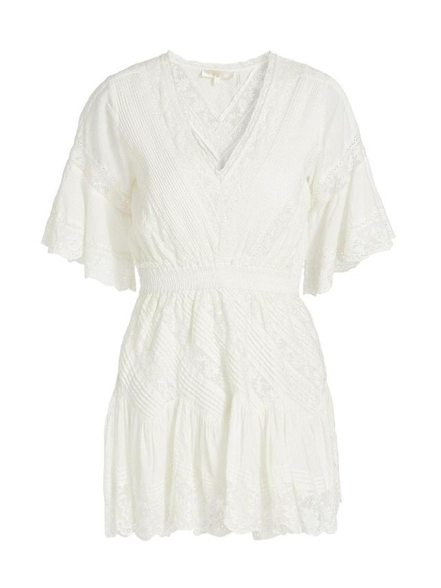 Womens Calamina Cotton & Lace Minidress Product Image