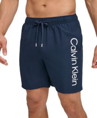 Calvin Klein Mens Core Logo-Print 7 Volley Swim Trunks, Created For Macys Product Image