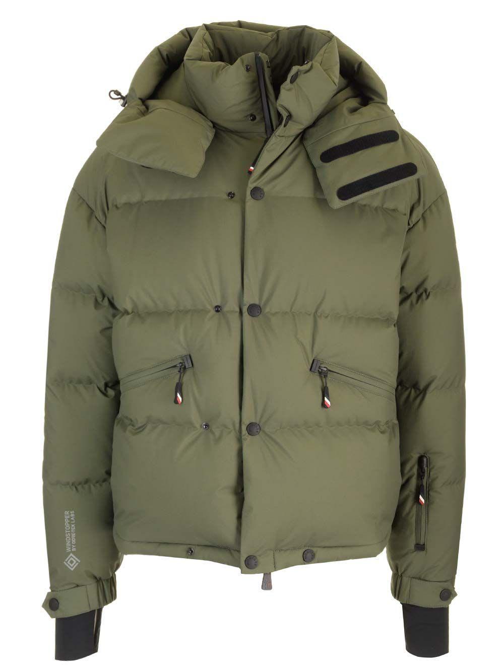 MONCLER Military Green Nylon Coraia Down Jacket Product Image