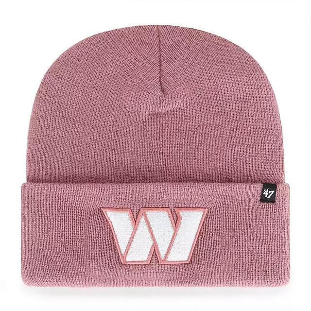 Womens 47 Brand Pink Washington Commanders Haymaker Cuffed Knit Hat Product Image