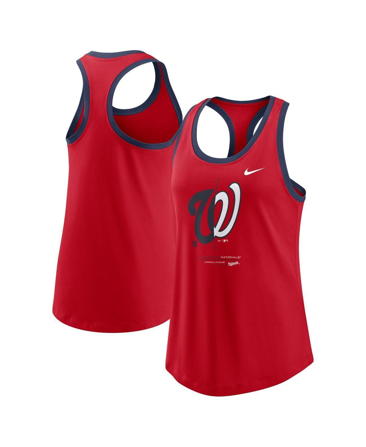 Womens Nike Red Washington Nationals Tech Tank Top Product Image