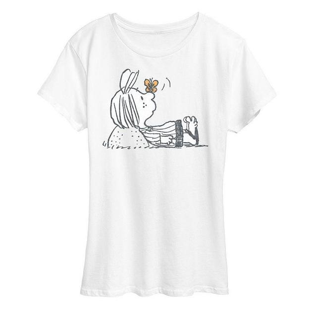 Womens Peanuts Patty Butterfly Graphic Tee Product Image