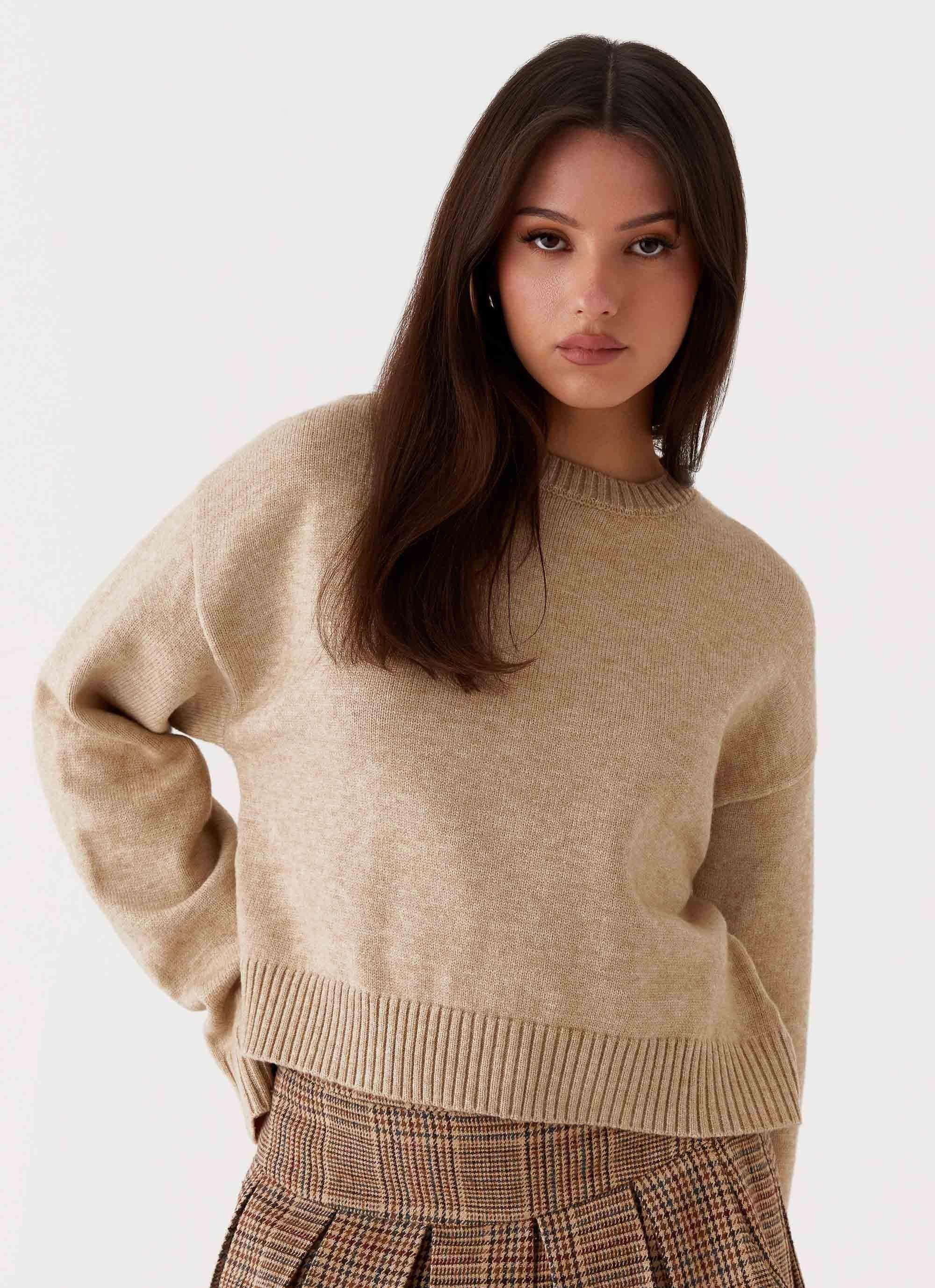 Monika Oversized Jumper - Beige Product Image