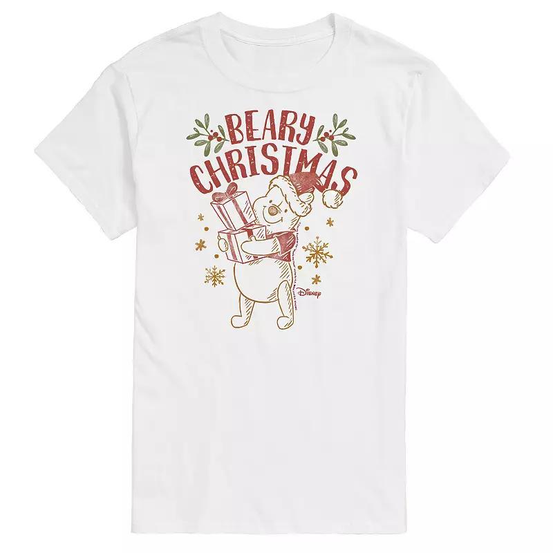 Disneys Winnie The Pooh Mens Beary Christmas Graphic Tee Product Image