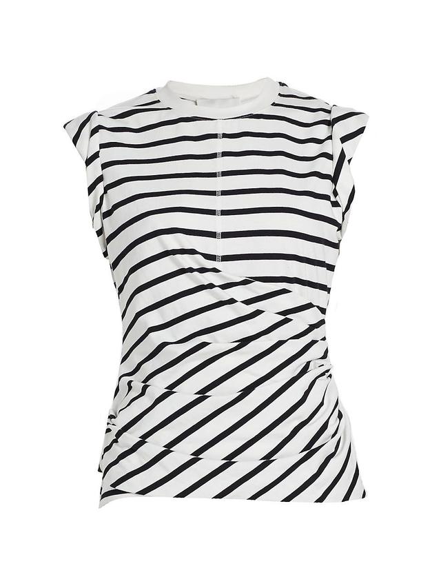 Womens Striped Rolled Cotton Tank Product Image