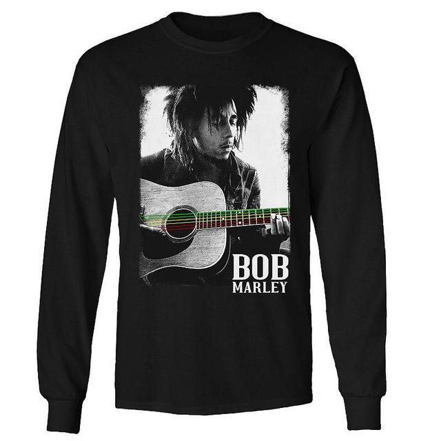 Mens Bob Marley Guitar Long Sleeve Tee Product Image