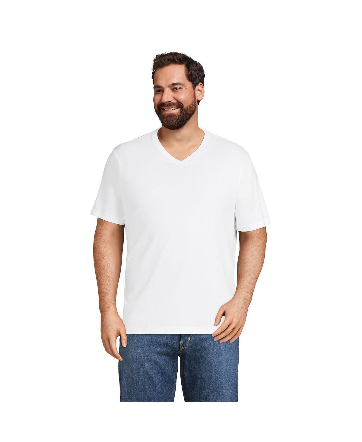 Lands End Big & Tall Super-t Short Sleeve V-Neck T-Shirt Product Image