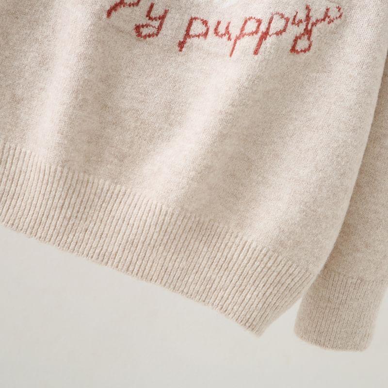 Crewneck Dog Face Sweater Product Image