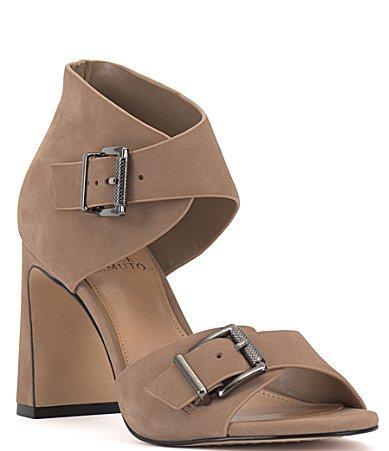 Vince Camuto Alinah Nubuck Suede Buckled Dress Sandals Product Image