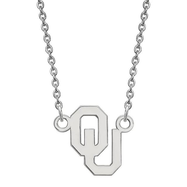 LogoArt Sterling Silver Oklahoma Sooners Pendant Necklace, Womens Product Image