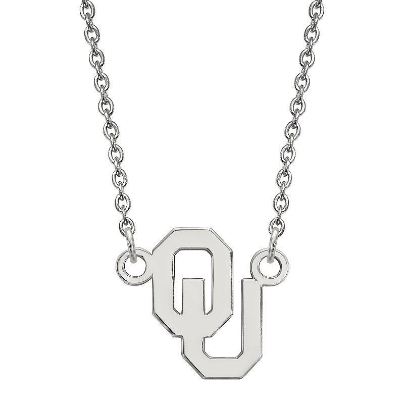 LogoArt Sterling Silver Oklahoma Sooners Pendant Necklace, Womens Product Image