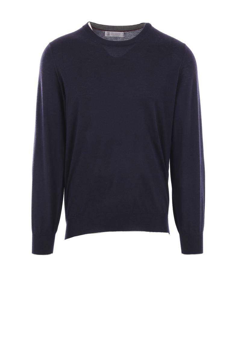 Sweaters In Navy+dark Grey Product Image