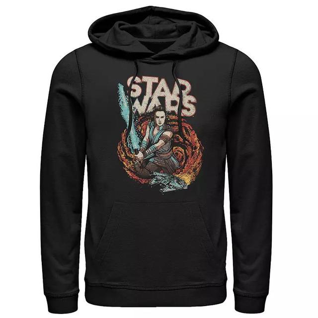 Mens Star Wars The Rise of Skywalker Rey Retro Swirl Graphic Hoodie Product Image