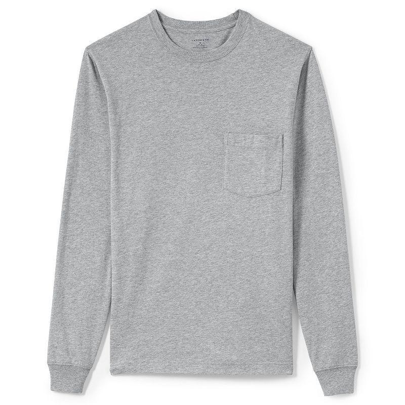 Lands End Mens Super-t Long Sleeve T-Shirt with Pocket Product Image