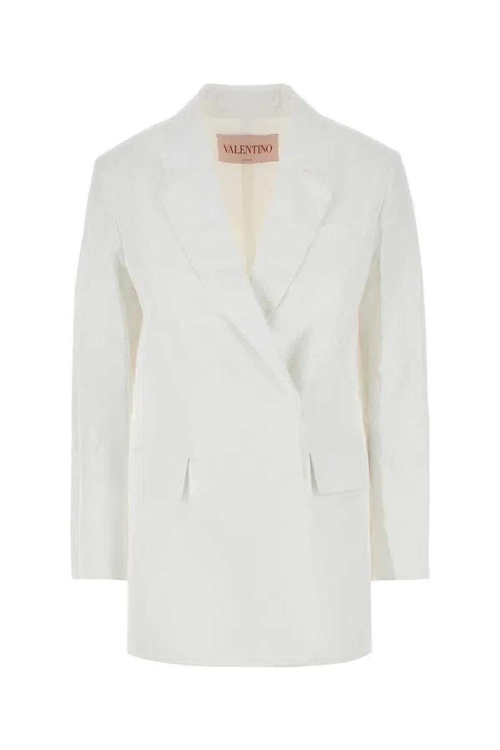 Garavani Women  Double-breasted Blazer In White Product Image