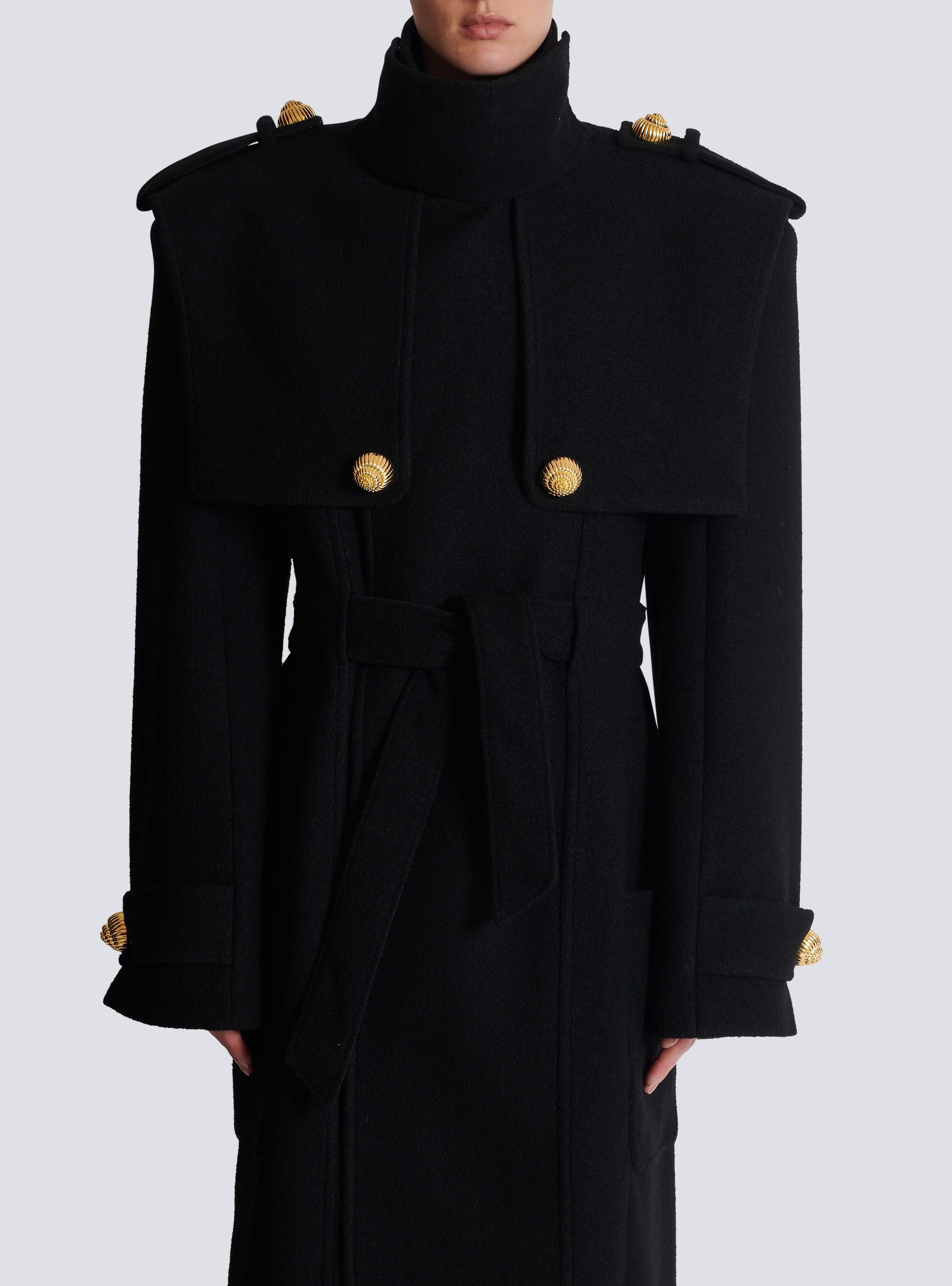 Wool button-down trench coat Product Image