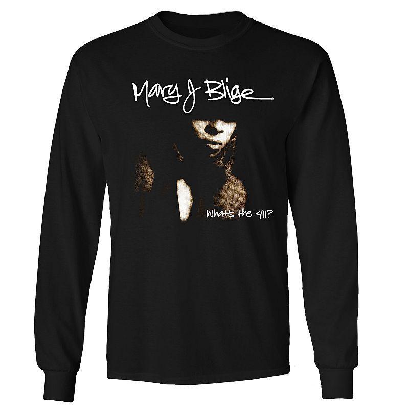 Mens Mary J Blige 411 Cover Long Sleeve Tee Black Product Image