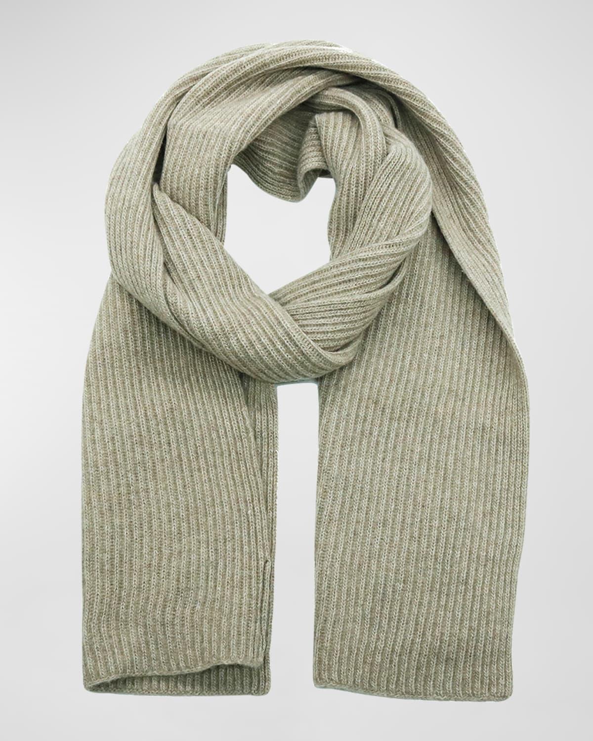 Mens Rib Cashmere Scarf Product Image