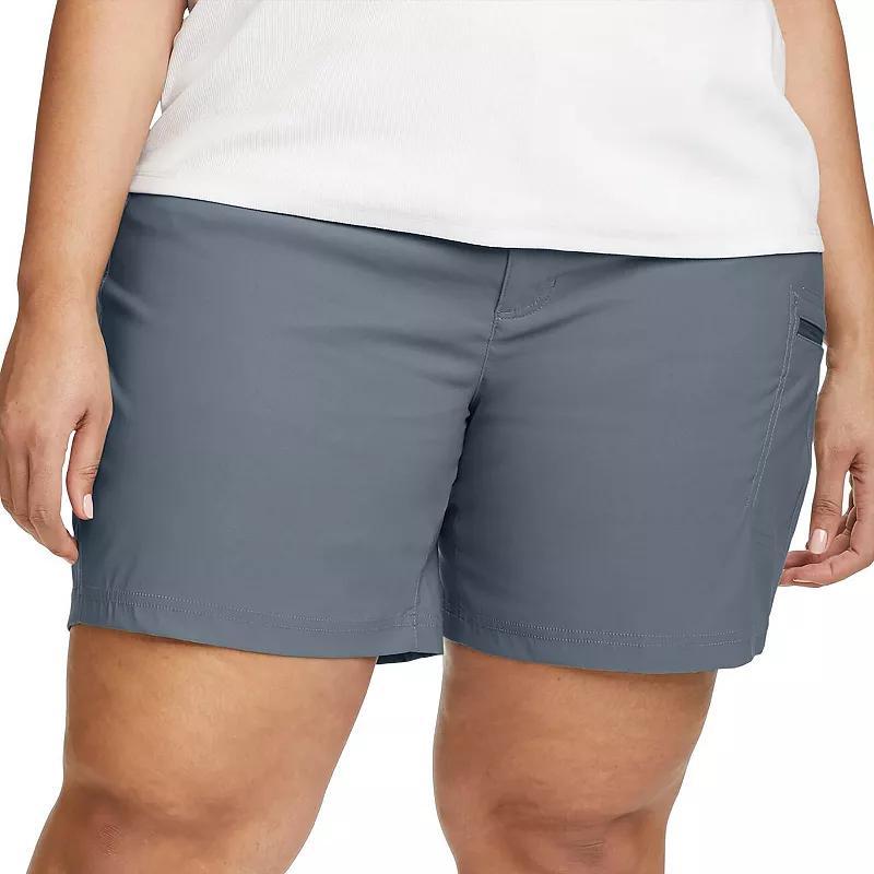 Plus Size Eddie Bauer Rainier Shorts, Womens Medium Blue Product Image