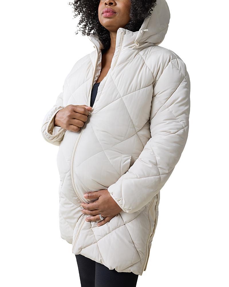 Ingrid & Isabel Hooded Longline Puffer Maternity Jacket Product Image