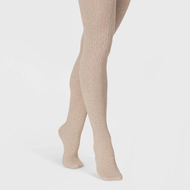 Womens Cable Sweater Tights - A New Day Black M/L Product Image