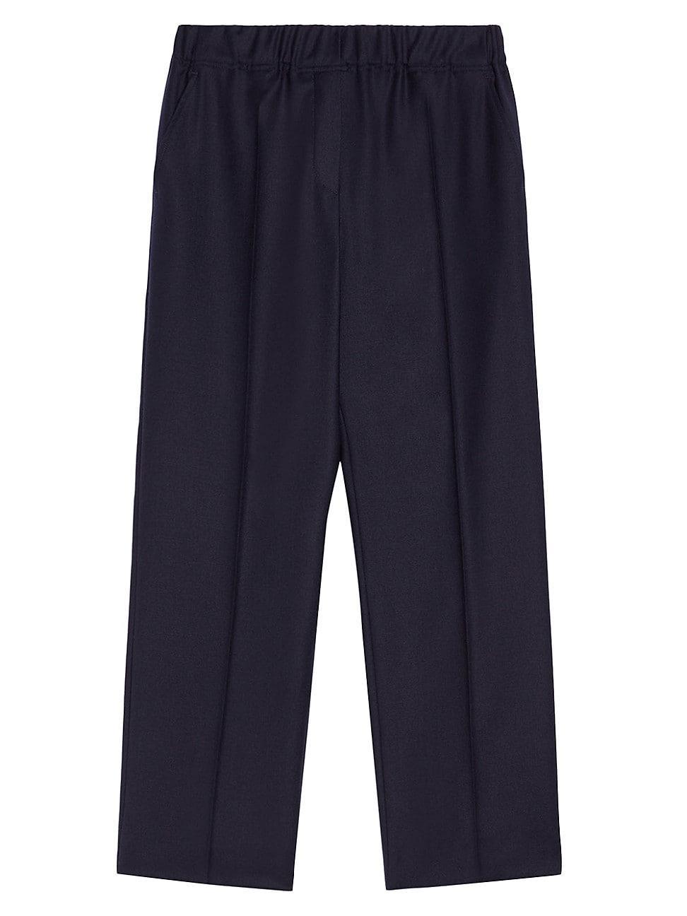 Womens Hateley Wool Straight-Leg Trousers Product Image