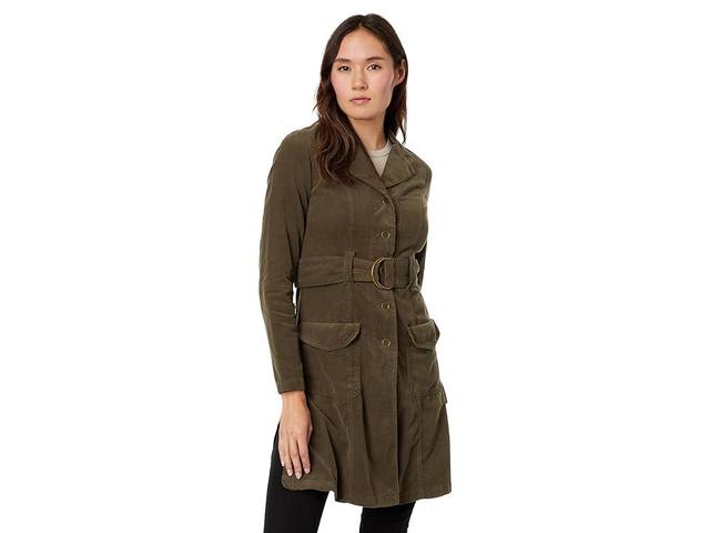 XCVI Cord Belted Trench (Boxwood) Women's Clothing Product Image