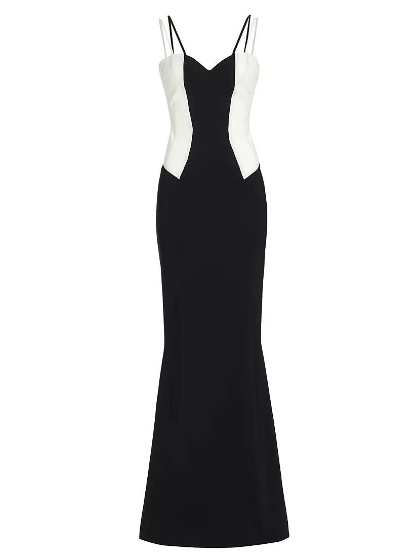 Roro Bi-Colored Jersey Gown Product Image