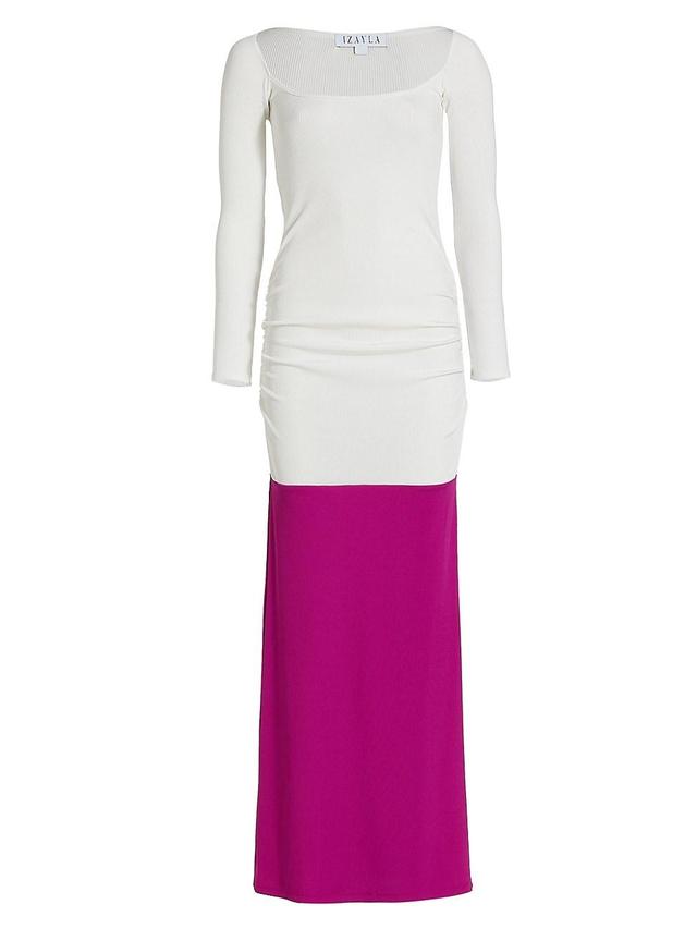 Womens Colorblock Maxi Dress Product Image