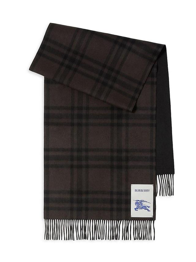 Womens Check Cashmere Scarf Product Image