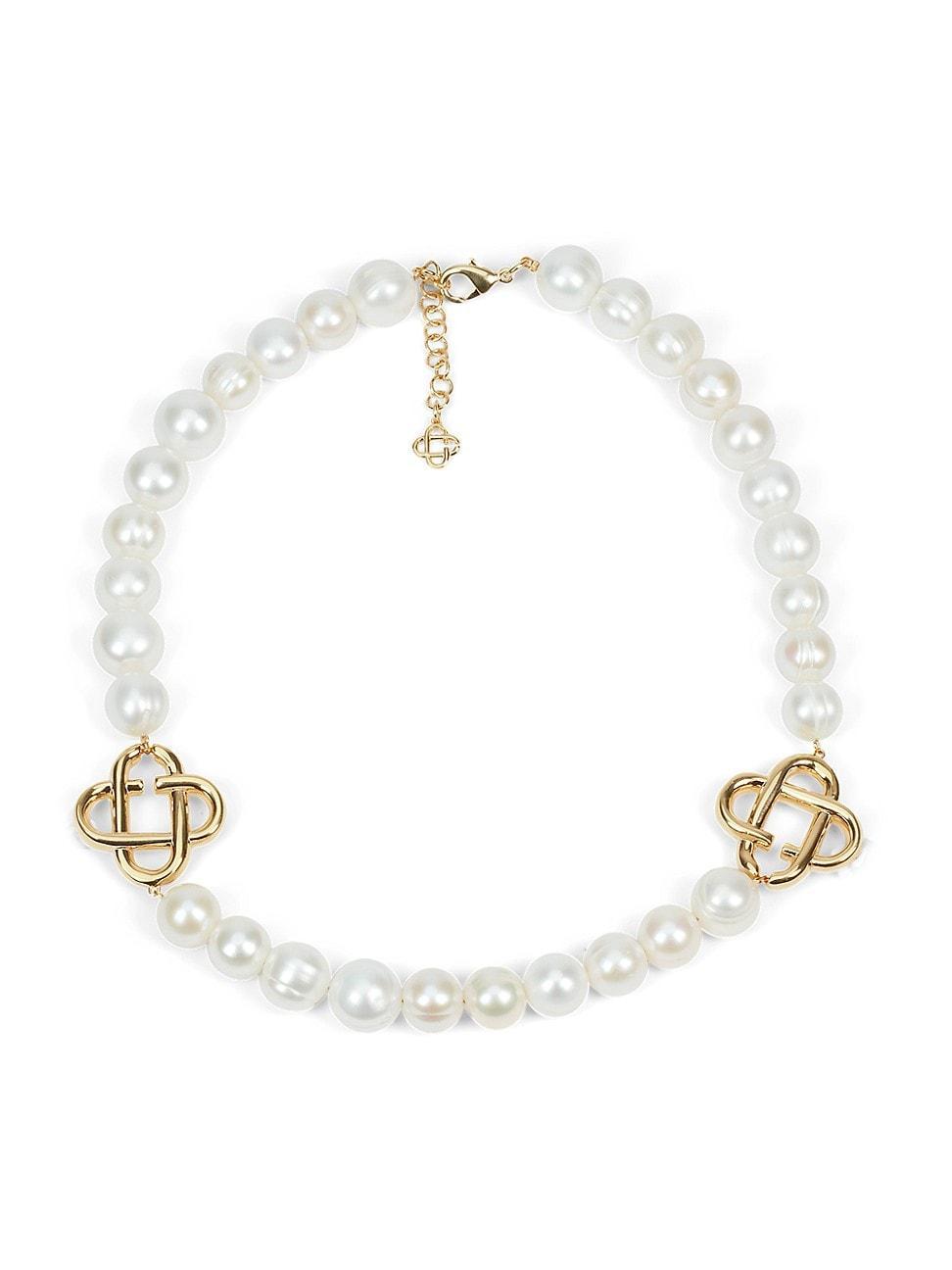 Casablanca Medium Logo Freshwater Pearl Necklace Product Image