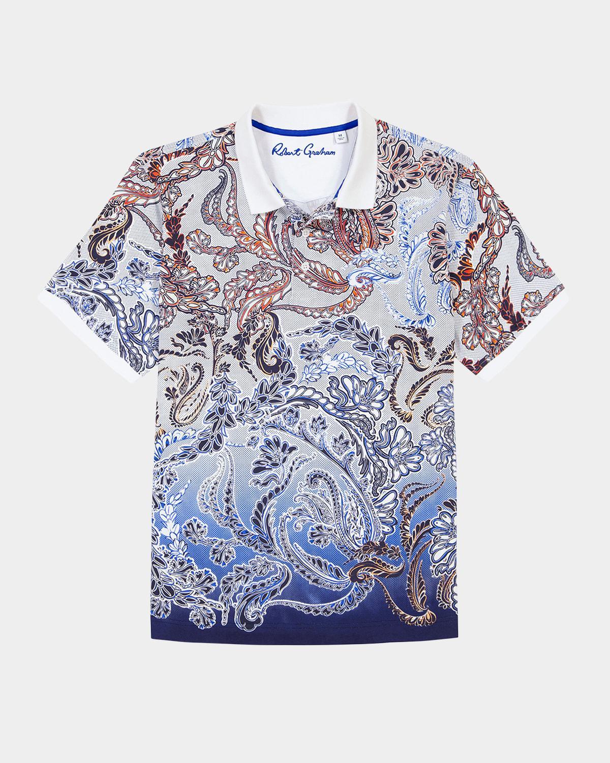 Mens Oslo Paisley Knit Polo Shirt Product Image