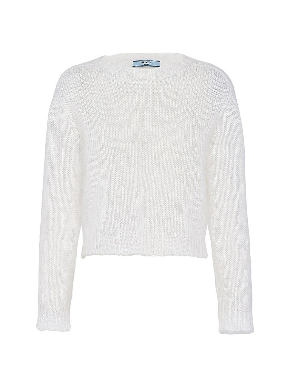 Womens Mohair Crew-Neck Sweater Product Image