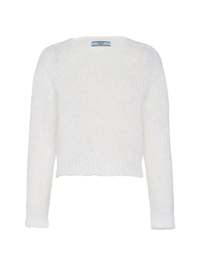 Womens Mohair Crew-Neck Sweater Product Image
